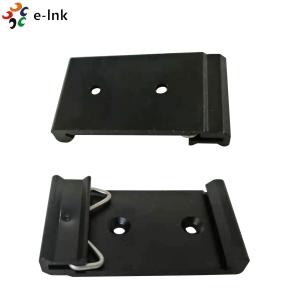 Wholesale DIN Rail Mount Clip 1.08 Width Universal 35mm Black Aluminum DIN Rail Fixed Clamp from china suppliers