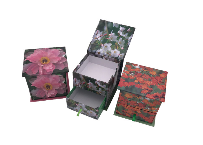 custom printing 2 layers drawer luxury paper gift box packaging with magnet