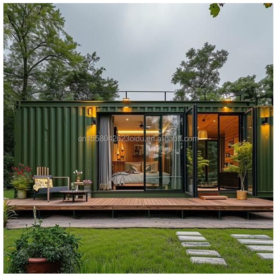 Outdoor 40ft or 20ft Modern Design Expandable Container Home Prefab Residential Prefabricated Tiny House for Living Steel Material