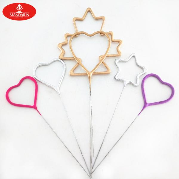 225mm Firework Sparkler Morning Glory Star Heart Shaped Indoor Electric
