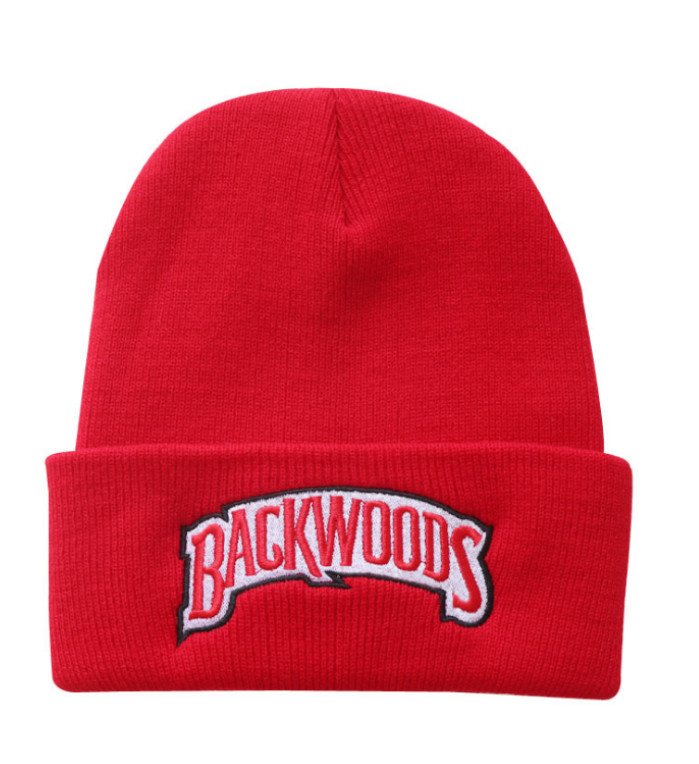 100% Acrylic Backwoods Warm Woolen Ladies Cap Embroidery Knitted Hip Hop Beanie Hat