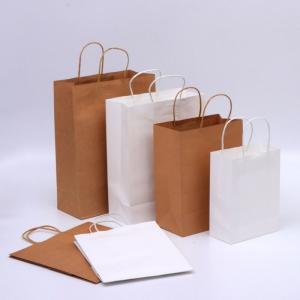 Wholesale Environmentally Brown gravure kraft paper bags with logo printed 28* 22cm from china suppliers