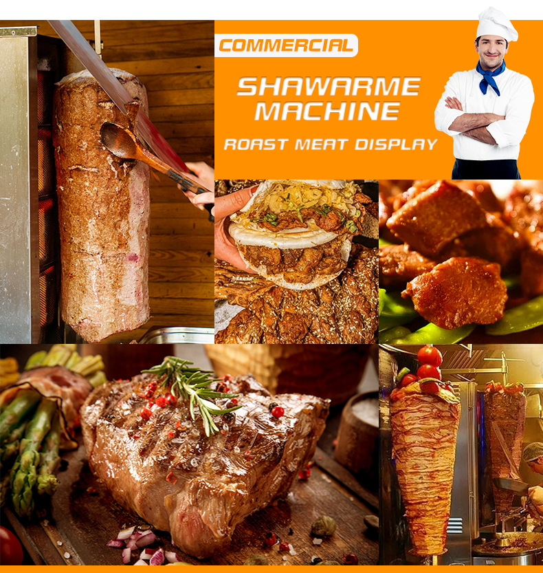 Revolutionize Your Shawarma Business with 3 Burner Gas Machine Semi-automatic