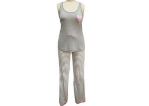 Wholesale Personalized Womens Button Up Pajama Sets , Trendy Grey Girls Pajamas Sets from china suppliers