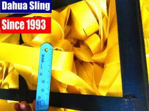 Wholesale Yellow Polyester Webbing Roll For Transportation , 50mm Webbing Straps from china suppliers