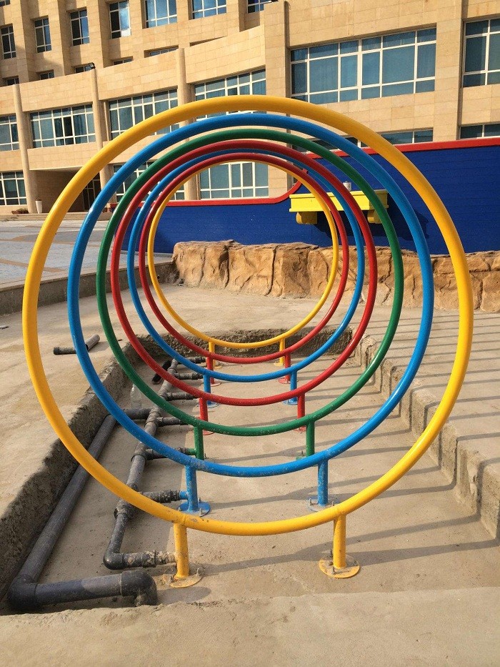 Water Spray Park Rainbow Circle Children Water Playground Colorful water splash park