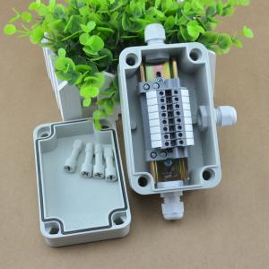 Wholesale IP65 Waterproof Cable Junction Box 80*130*70mm 3 ways UK2.5B Din Rail Terminal Blocks Kit from china suppliers