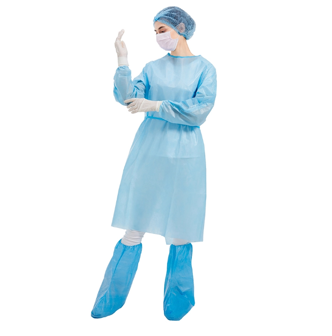 AAMI Level 2 Disposable Isolation Gown Knitted Cuffs