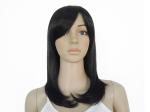 32" Humen Synthetic Black Wigs Normal Lace Single Bleached Knots