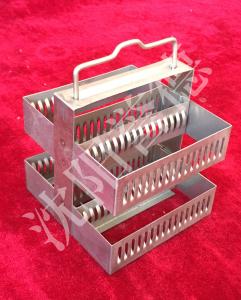 Wholesale Vertical Medical Equipment Accessories Stainless Steel Histology Slide Staining Rack 30 Slide from china suppliers