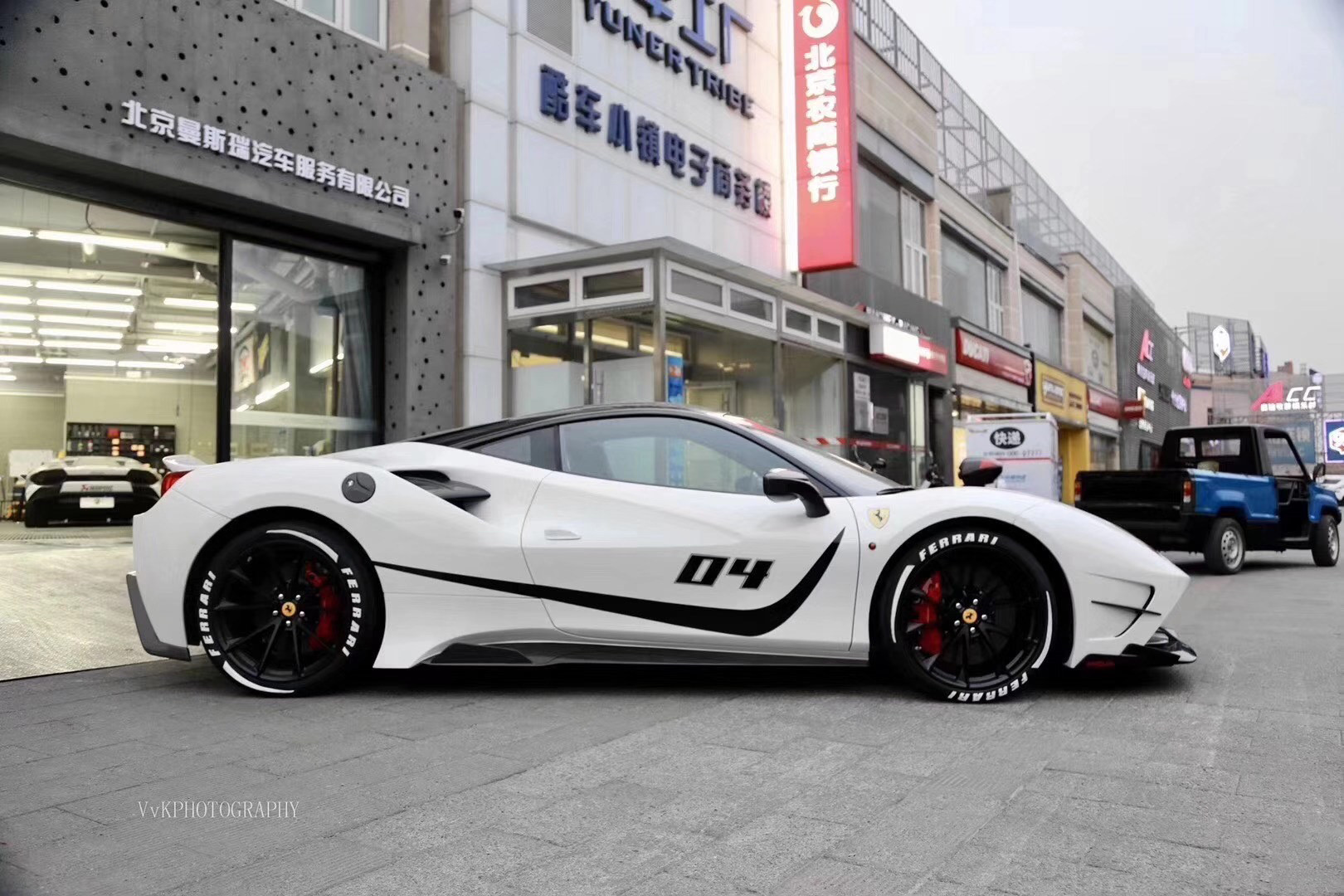 For Ferrari 488 Carbon Fiber Body Kit 488 Upgraded Misha Style Front and Rear Bumper Spoiler Hood Carbon Fiber Body Kit