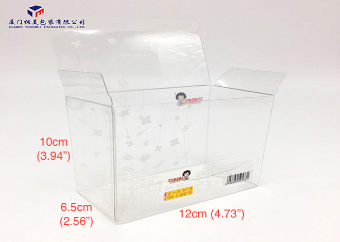 Clear PET Plastic Box Automatic Locked Bottom Offset Printing 12X6.5X10cm