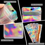 Gift Cosmetic Packaging Bag Smell Proof Holographic Clear Cosmetic Brush Pen