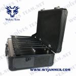 EIRP 15W Portable Signal Jammer 150m GSM 3G 4G 5G Handbag 15Kg