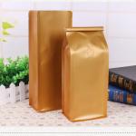 Half Pound Coffee Bean Packaging Bags , Zipper Coffee Pouch Bags Flat Bottom 90