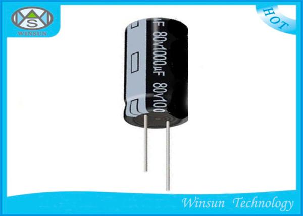 Standard Frequency Radial 1000uf Electrolytic Capacitor Black For Washing