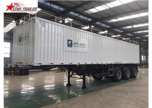 Wholesale Box 3-4 Axles Flatbed Container Trailer 60-100Tons Dry Food Van Transport from china suppliers