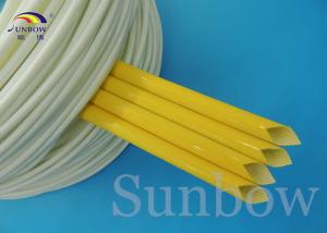 Wholesale Fray resistant Saturated Silicone Fiberglass Sleeving , heat proof cable sleeve from china suppliers