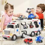 Friction Toy Style Emergency Rescue Vehicle Toddler Truck Toys Birthday Gifts