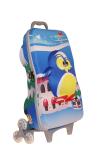 Penguin Pattern Kids Travel Bags / Toddler Rolling Luggage Water Resistance