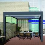 Garden Villa Yard Factory Terrace Roof Rainproof Electric Gazebo Louvered