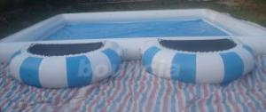 Wholesale 0.9mm PVC Tarpaulin Round Outdoor Inflatable Swimming Pool With Platform from china suppliers