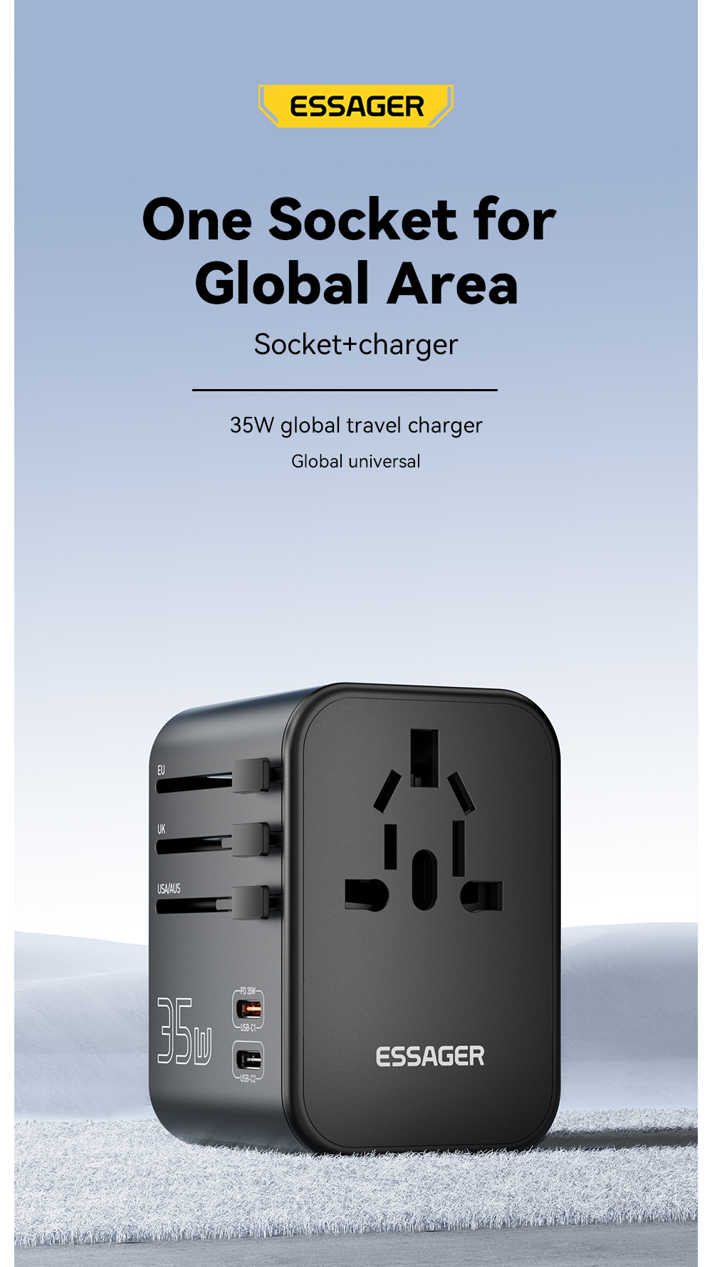 ESSAGER JY-307Max Series 35W Best Portable Universal Phone Charger
