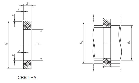 CRBT705A 70*81*5mm crossed roller bearing for Compact Surveillance Camera