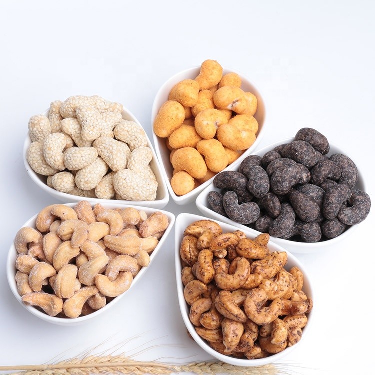 NON-GMO Black Pepper Coated Roasted Cashews Snacks Healthy Nut Food with Halal/Kosher Certification