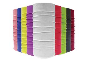 Wholesale 100% Polyester Solid Colors Elastic Seamless Tube Plain Bandanas from china suppliers