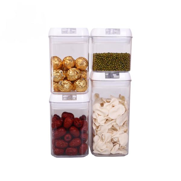High Quality Kitchen Use 4pcs Set Customized Plastic Airtight Food Storage
