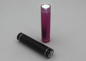 Wholesale Black / Pink Cylindrical Micro USB Power Bank With Logo Printing CE ROHS from china suppliers