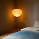 LED Metal Art Deco Floor Lamp Modern Rice Paper Floor Lamps 120cm X 53cm