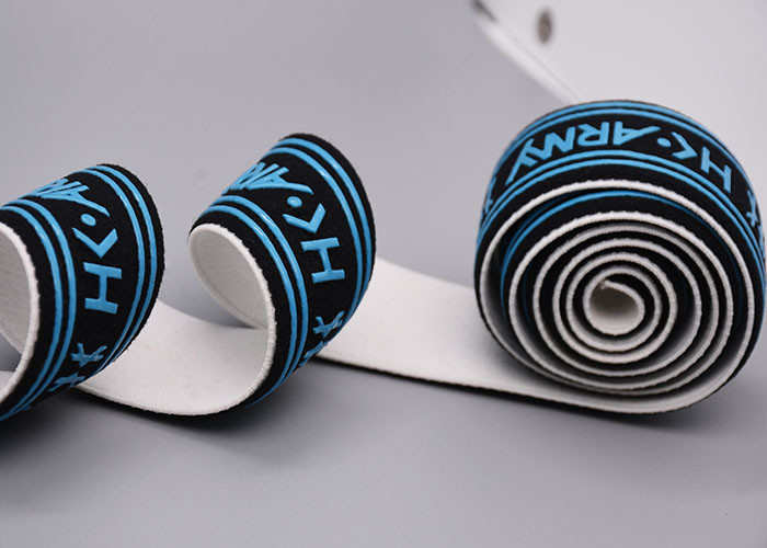 40mm Cotton Non Slip Elastic Band With Printed Silicone Logo