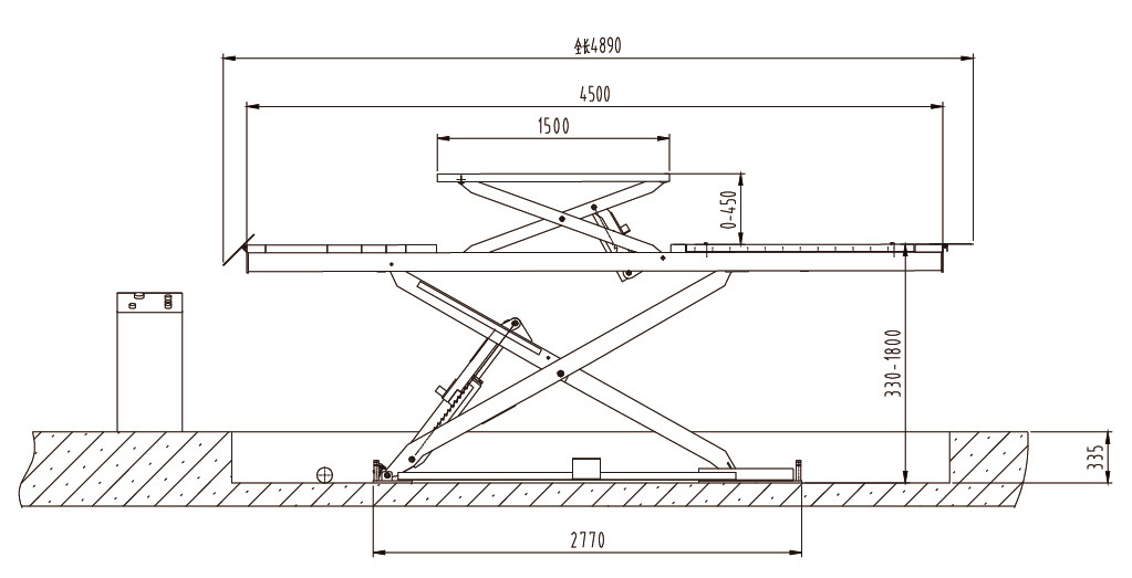 Hydraulic 3.5 Ton Scissor Alignment Lift Double Level Big Scissor Lift