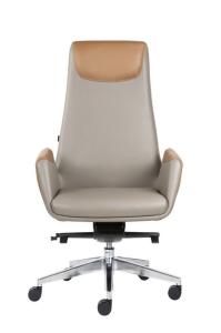 Wholesale 670*680*1210mm Executive Grey Leather Office Chair High Back from china suppliers