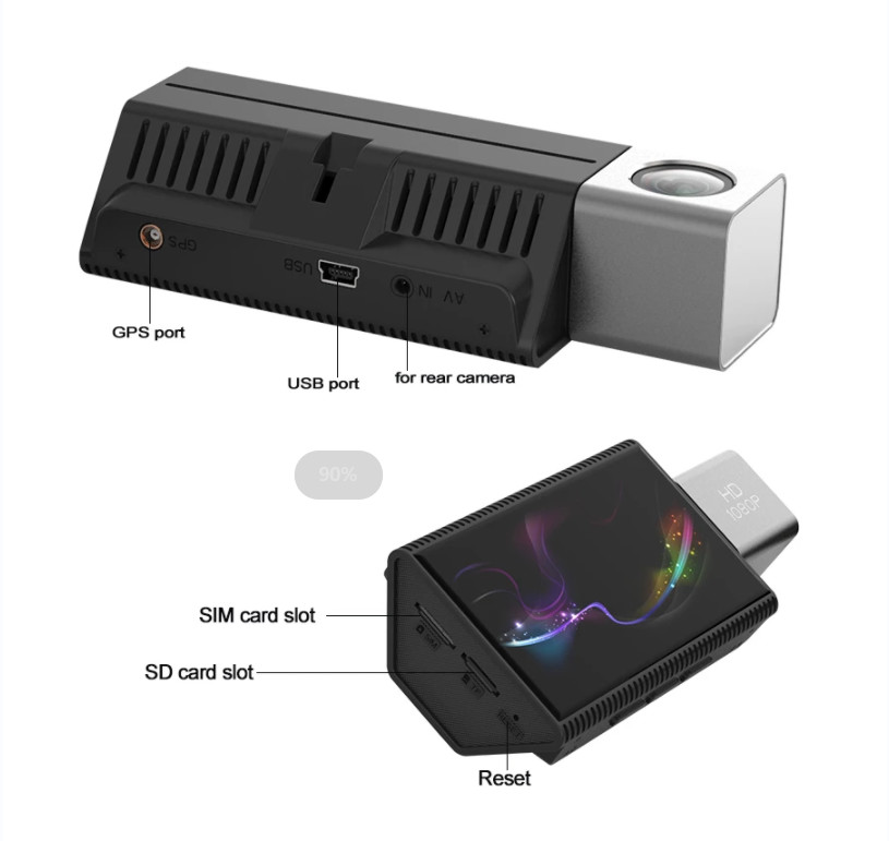 4G Android 8.1 Rearview Mirror Car HD DVR 1080p IPS Touch Streaming Media