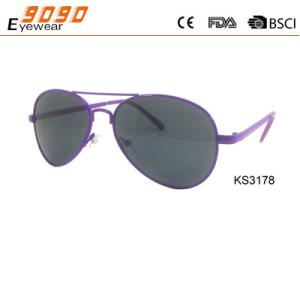 Wholesale Hot sale style of kids sunglasses ,made of metal , suitable for girls and boys from china suppliers