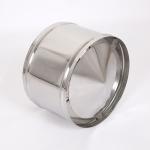 Black Color Single Wall Stainless Steel Flue Pipe Metal Lightweighted For