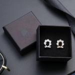 Black Paper Jewellery Packaging Jewelry Box For Earrings And Necklaces