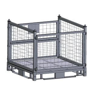 Wholesale Heavy Duty 600kg Industrial Wire Mesh Containers Warehouse Storage Durable from china suppliers