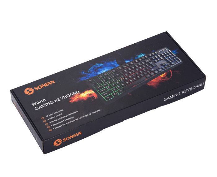 Custom F-Flute Corrugated Cardboard Keyboard Packaging Mailer Boxes Manufacturer