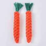 Braided Carrot Cotton Knotted Rope Toy Bite Resistant