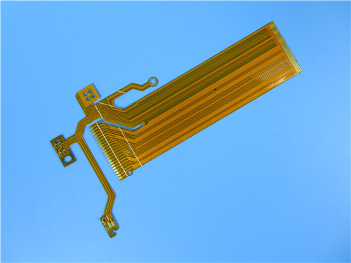 2 Layer Flexible Printed Circuit PCB (FPC) Built on Polyimide With FR4 Stiffener for Embedded Systems Programming