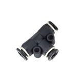 PUT - C Equal Tee Plastic Pneumatic Tube Fittings SMC Mini Type Black Colour