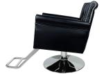 Royal Brown Salon Hair Styling Chairs Big Footrest Chrome with Round Base