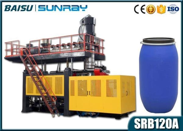 Fully Automatic Blow Moulding Machine , 200 Litre Blue Plastic Drum Making