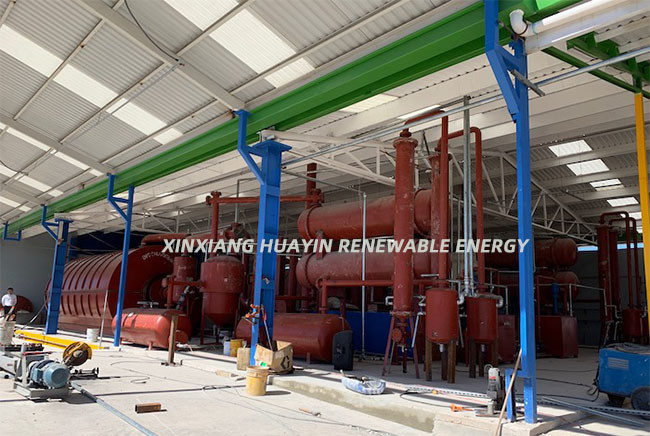 Huayin 5 Ton Pyrolysis Equipment Waste Tyre To Diesel Plant
