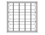 Professional Office LED Ceiling Grid Lights T8 Grid Fixture SMD 2835 Chip