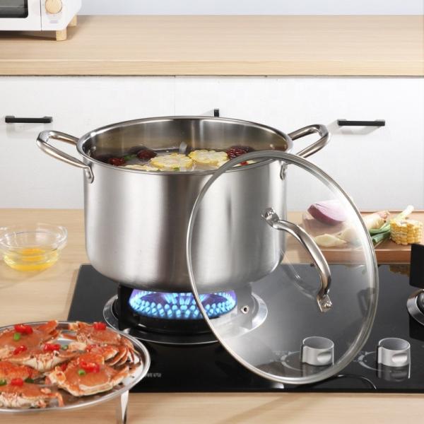 Good Quality Cookware 401 Stainless Steel Pots 28 CM Stock Pots Big Steam Pots